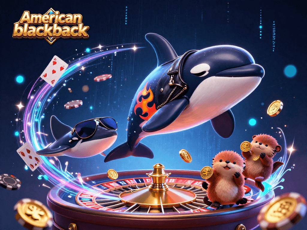 Experience thrilling action in american-blackjack as sea creatures interact with vibrant casino elements.