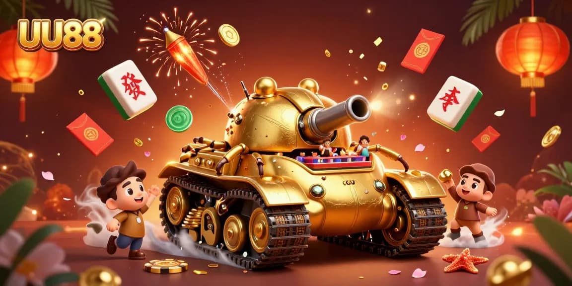 Experience thrilling action at UU88's miniature casino inside a golden beetle tank.