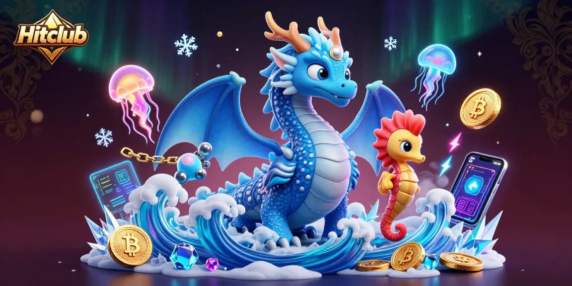 Engage in exciting casino winnings at Hitclub with epic gaming visuals and crypto elements.