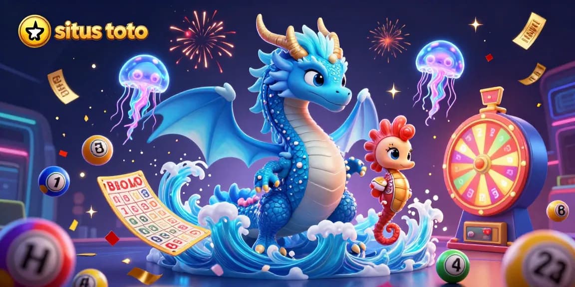 Menang besar di situs toto dengan bola lotere warna-warni dan karakter 3D yang menarik.