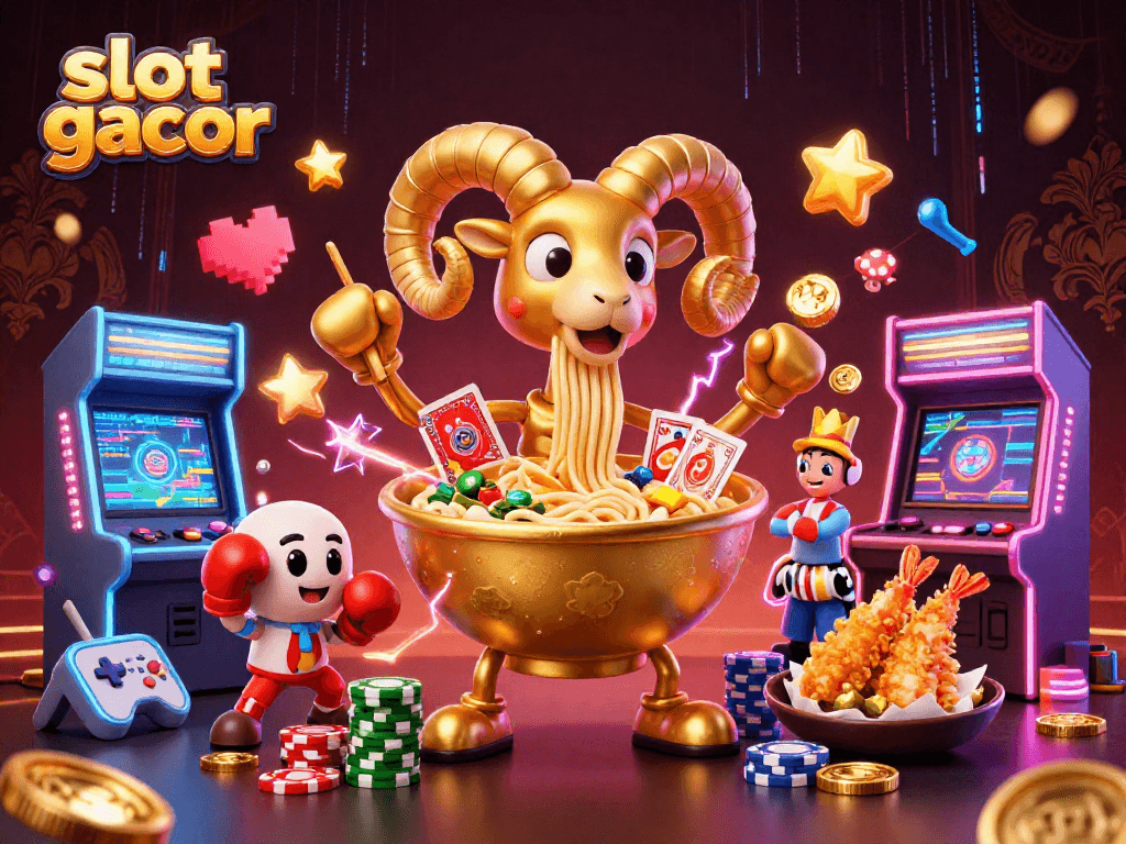 Experience thrilling slot gacor action with dynamic characters in a vibrant casino setting.