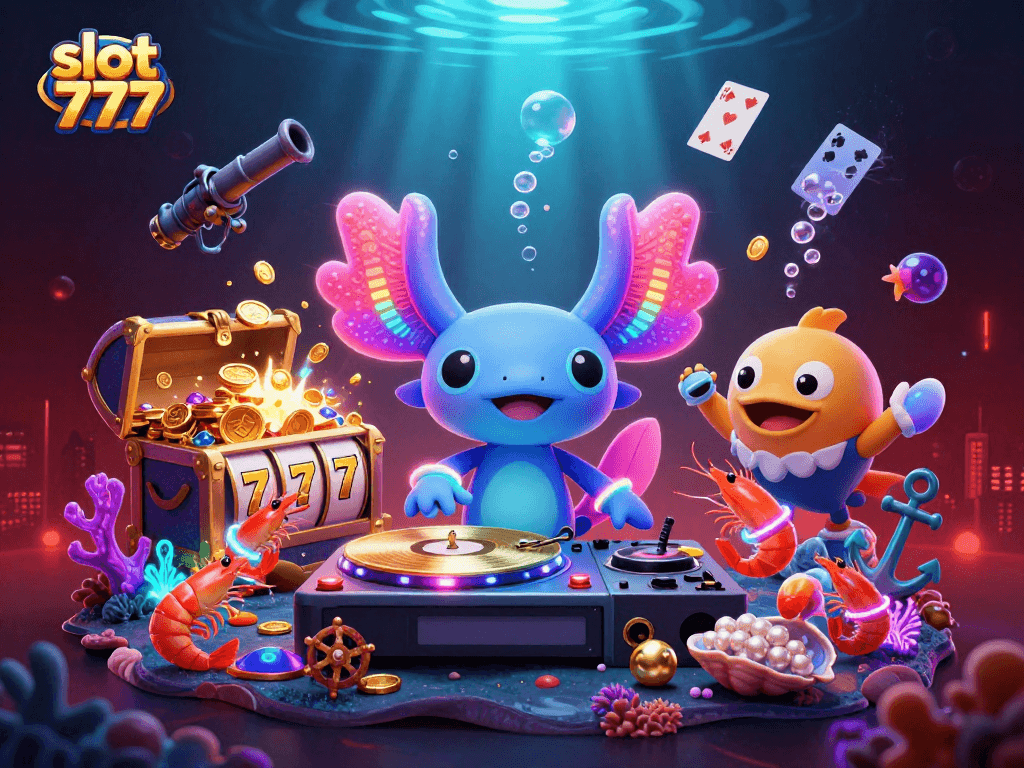 Join the slot 777 adventure as colorful characters celebrate wins with vibrant energy!