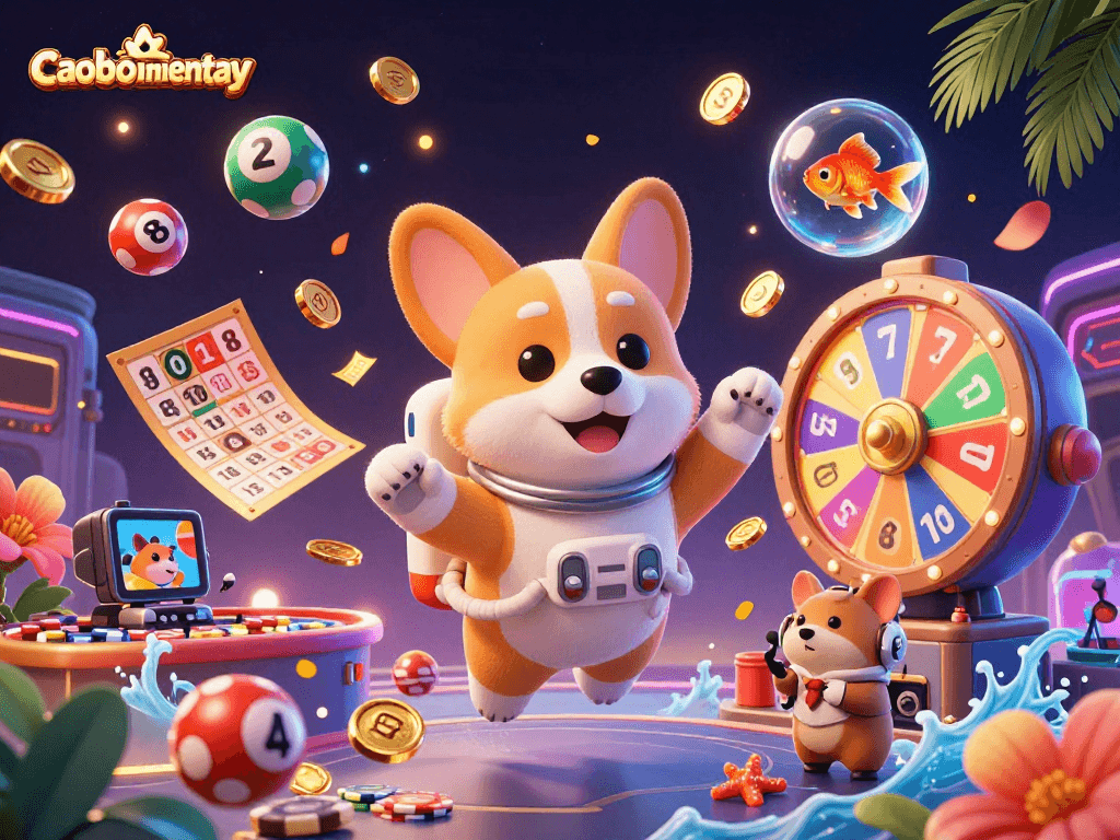 Experience thrilling gameplay in caoboimientay's vibrant space casino, filled with animated characters and vivid action.
