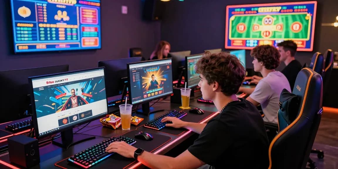 Pengalaman bermain Situs LUXURY777 dengan teman-teman di ruang gaming yang menyenangkan.