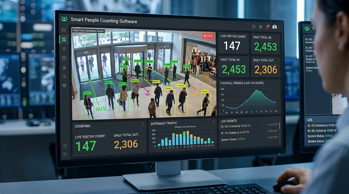 People Counting Software Using Existing CCTV Infrastructure
