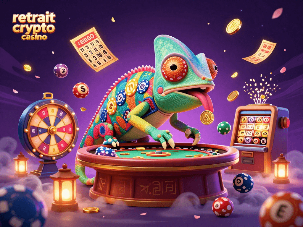 Vivez l'excitation avec le retrait crypto casino, une scène dynamique pleine d'argent et de jeux.