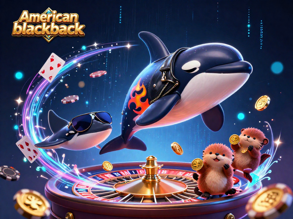 Experience thrilling action in american-blackjack as sea creatures interact with vibrant casino elements.