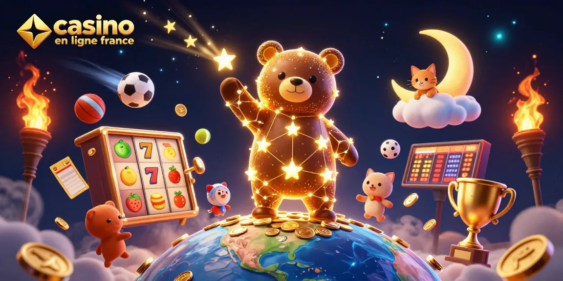 Découvrez notre univers de casino en ligne France avec des étoiles, des symboles chanceux, et des gains spectaculaires.