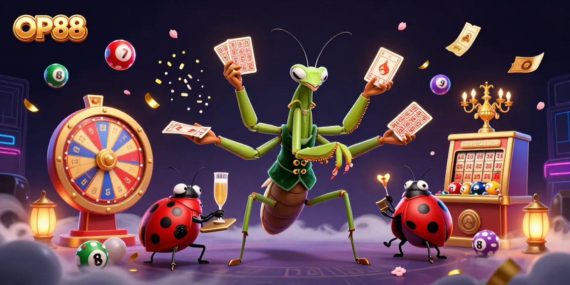 Experience the thrill of OP88 with a vibrant casino scene featuring dynamic card dealing and exciting gaming elements.