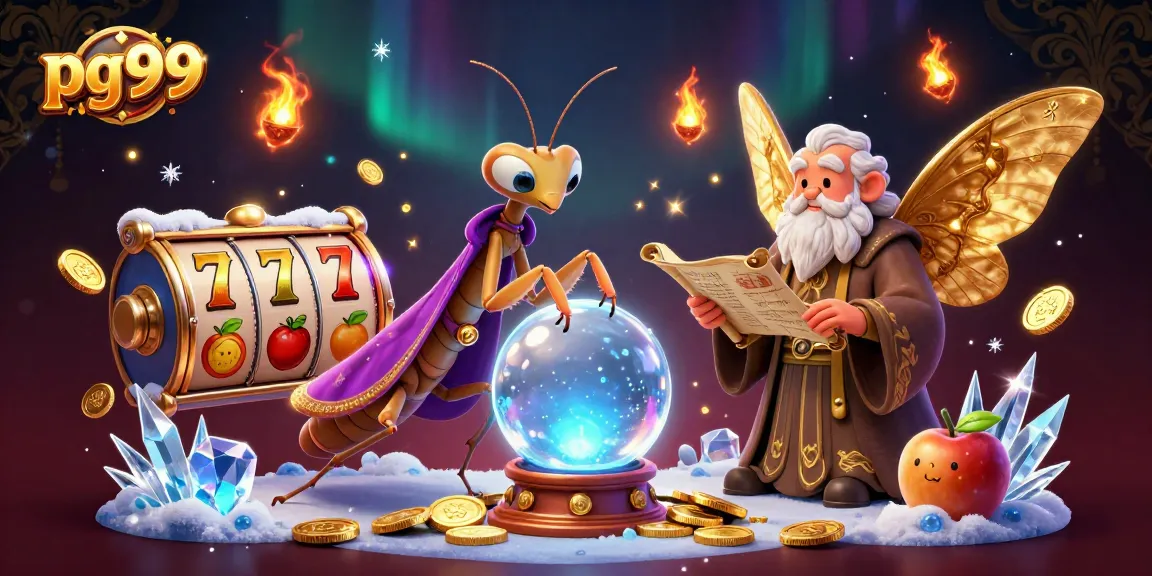 Engage in the enchanting world of pg99 with a mystical fortune teller and vibrant casino elements.