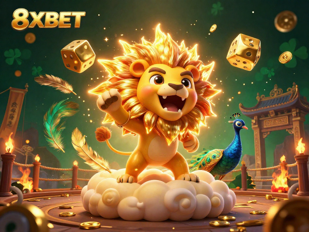 Win big with 8XBET at the lively casino featuring vibrant characters and stunning game elements