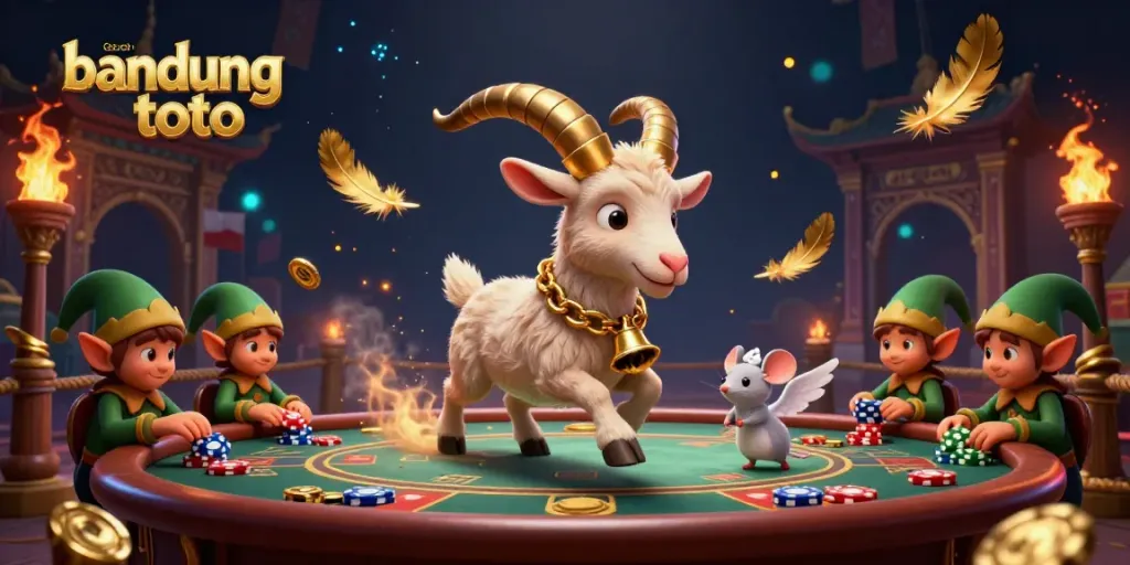 Experience the excitement of bandung toto with playful characters engaging in casino adventures.