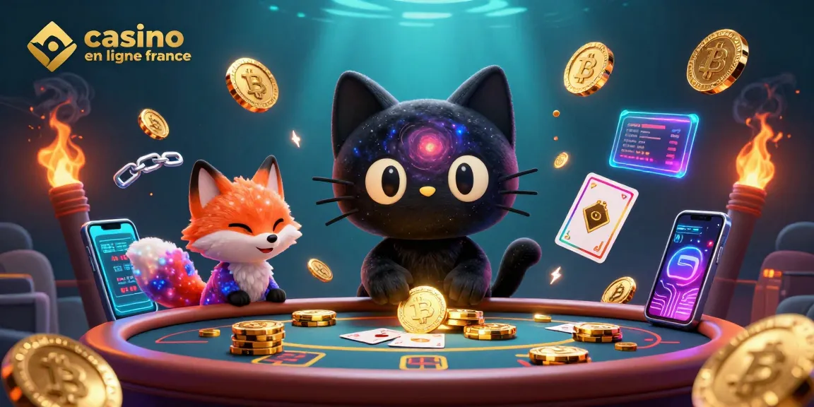 Profitez de l'excitation des jeux de casino en ligne en France avec une illustration dynamique d'une table de casino cosmique.