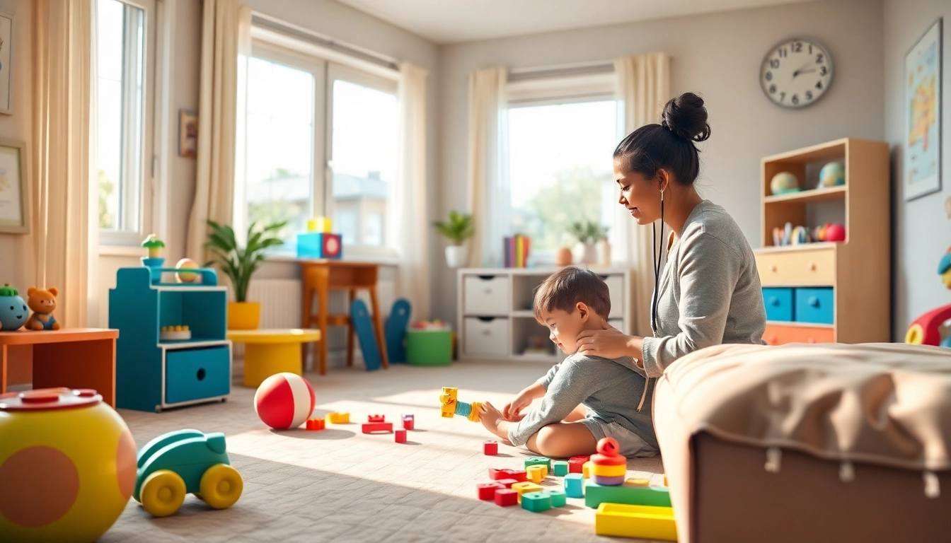 Engaging ABA therapy in Brighton with a therapist and child in a vibrant, supportive environment.