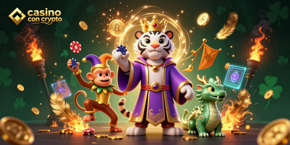 Gioca nel casino con crypto con tigri e draghi in un'atmosfera di vincite e avventure ludiche.