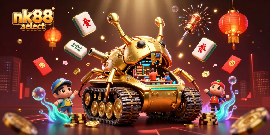 Experience excitement at nk88 select with a golden beetle tank mini-casino bursting with fun!