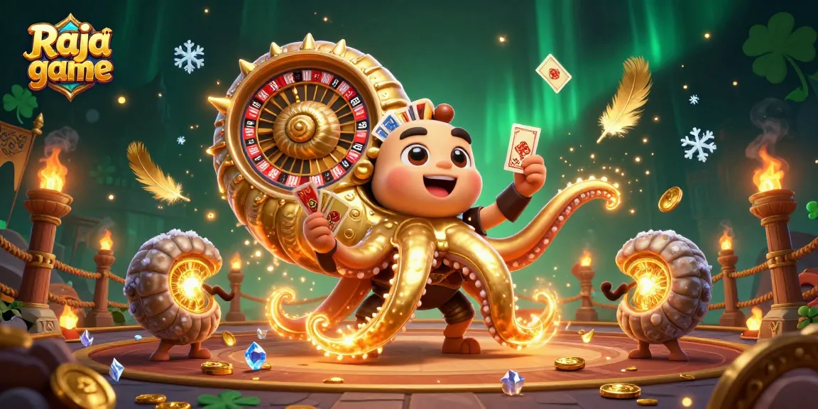 Experience the thrilling Raja game with a giant nautilus roulette and glowing ammonites!