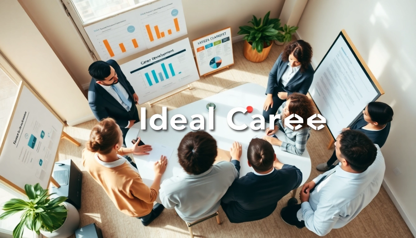 Connecting with others in a career workshop to find your Ideal Career through discussions and resources.