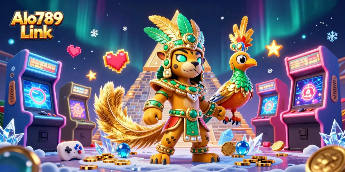 Experience the thrilling world of Alo789 Link with vibrant casino characters and gaming elements.
