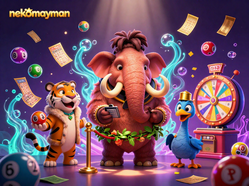 nekomayman showcases a vibrant casino scene with playful characters and dynamic gaming elements