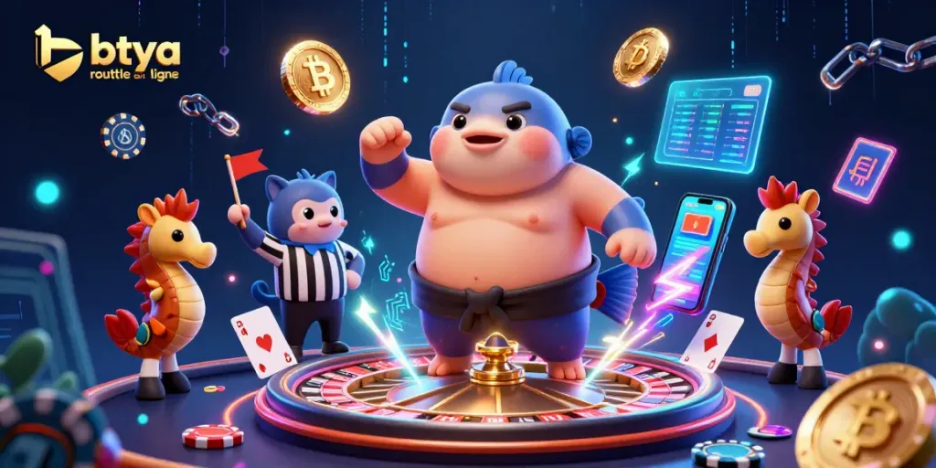 Experience betya roulette en ligne with this vibrant, dynamic 3D cartoon illustration!