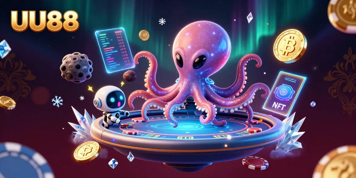 Experience interactive gaming at UU88 with a vivid alien-themed poker scene.