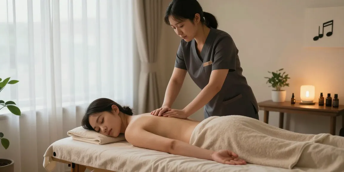 Experience a relaxing 인천출장마사지 in a cozy home setting with calming elements.