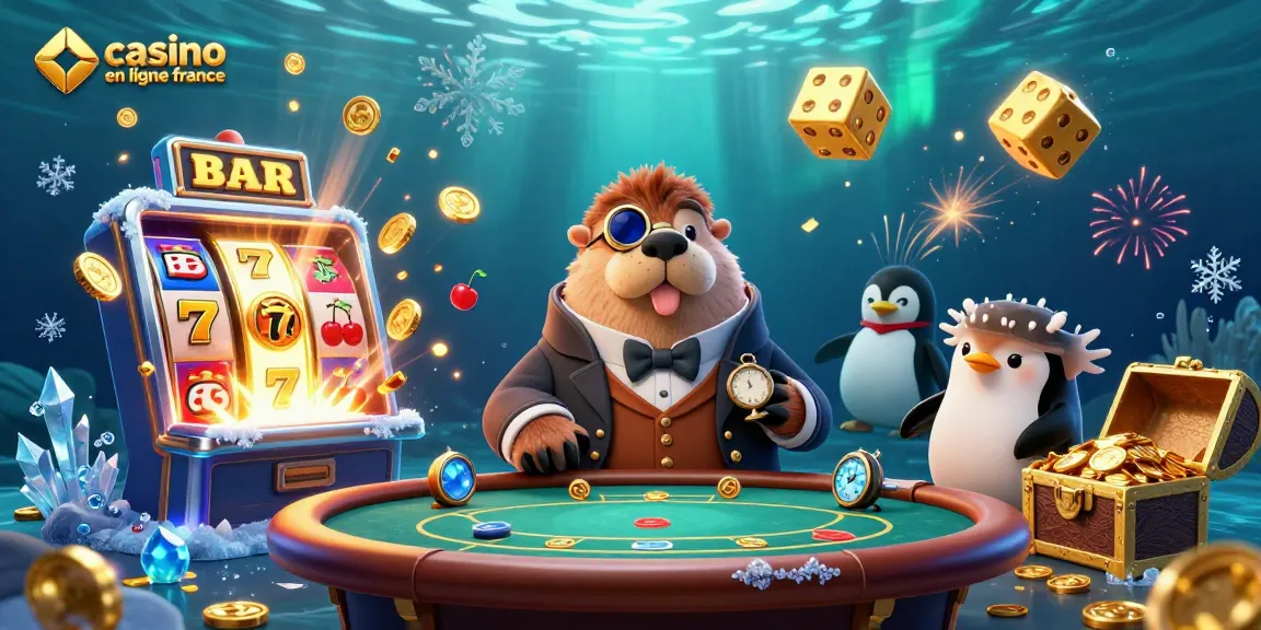 Découvrez l'univers exaltant du casino en ligne France avec une scène animée de jeux sous-marins.