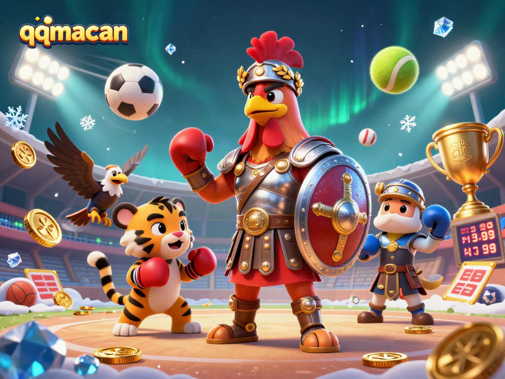 Engage with qqmacan's thrilling casino experience featuring dynamic sports elements and iconic characters.