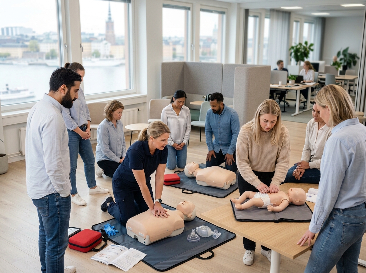 HLR kurs Stockholm med praktiska övningar och scenarier