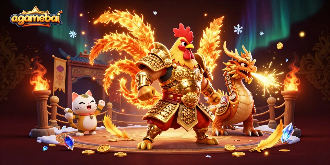 Experience the excitement of agamebai through powerful characters in a dynamic casino scene.