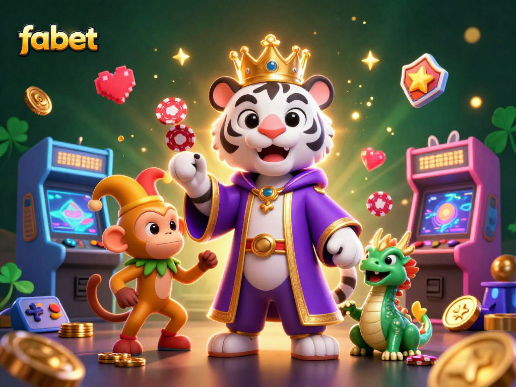 Experience thrilling blackjack action at fabet with vibrant casino characters and game elements.