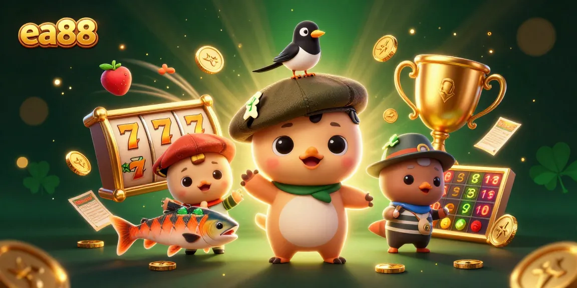 Engage in thrilling gameplay with ea88's dynamic slots featuring colorful characters and exciting jackpots.