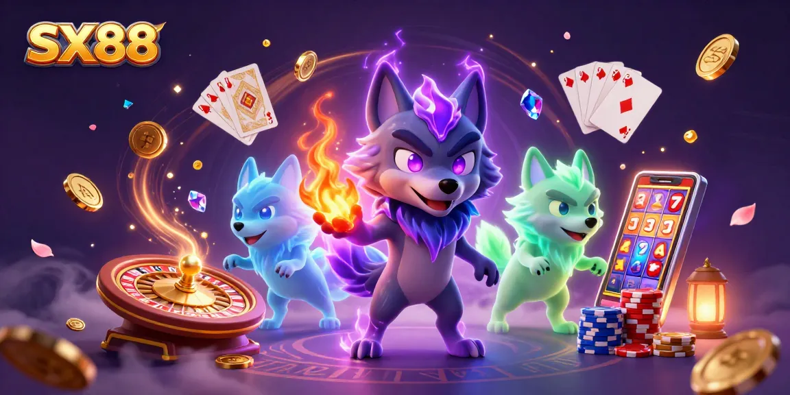 SX88 delivers thrilling casino excitement with vibrant characters and dynamic game elements.