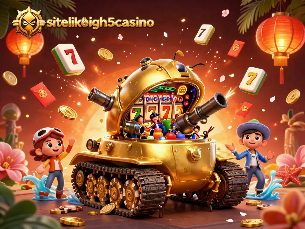 Explore siteslikehigh5casino with slot-themed elements and vibrant casino imagery in a dynamic 3D scene.