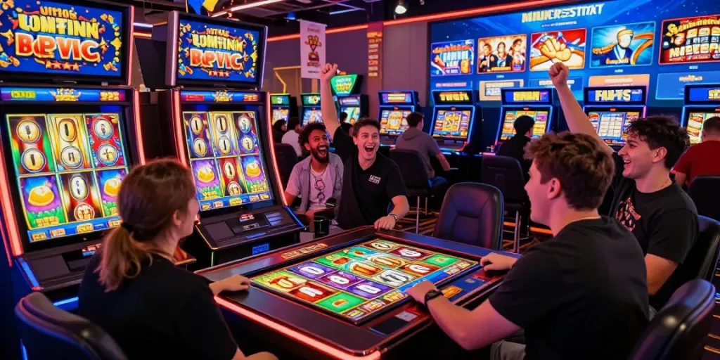 Slot gacor hari ini - Pemain ceria meraih kemenangan di mesin slot online dengan antusiasme tinggi.