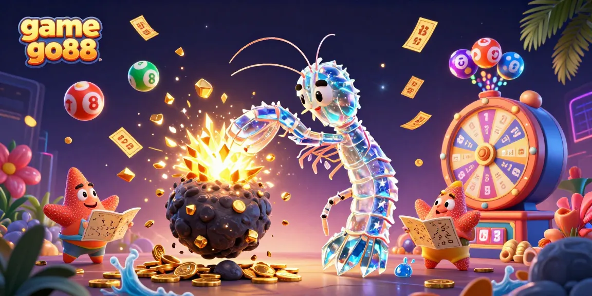 Engage with game go88 through vibrant lottery dynamics and exciting gaming adventures in this stunning artwork.