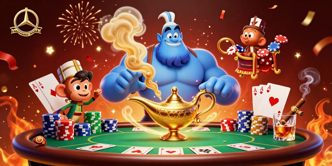 Experience thrilling poker action with mercedes-nohu, featuring colorful chips and dynamic game elements.