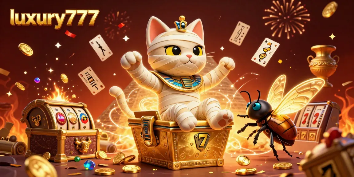 Join the excitement with luxury777 as the Egyptian mummy cat unveils thrilling slot adventures!