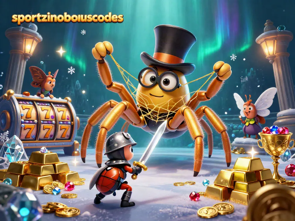 Experience excitement with sportzinobonuscodes as a golden tarantula weaves a web of casino luck