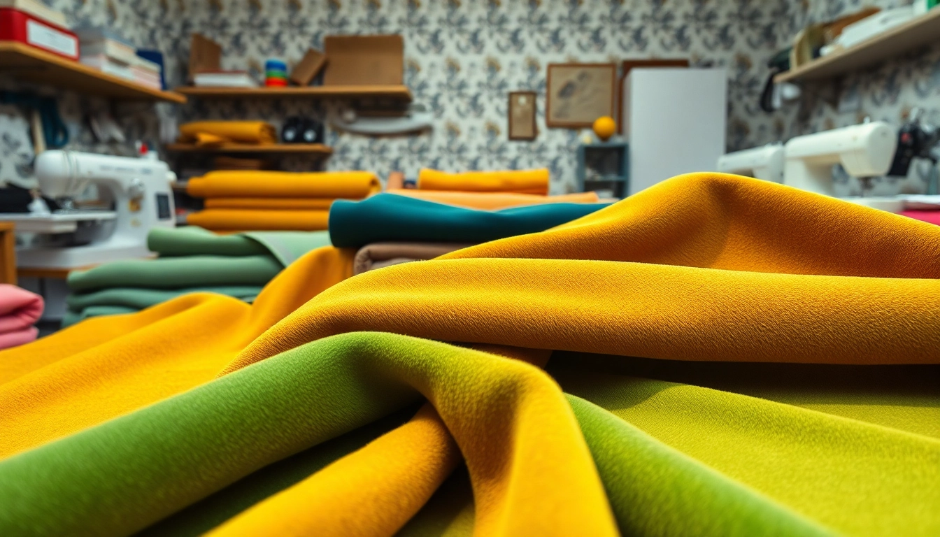 Velours de panne per meter in rich colors displayed for sewing inspiration.