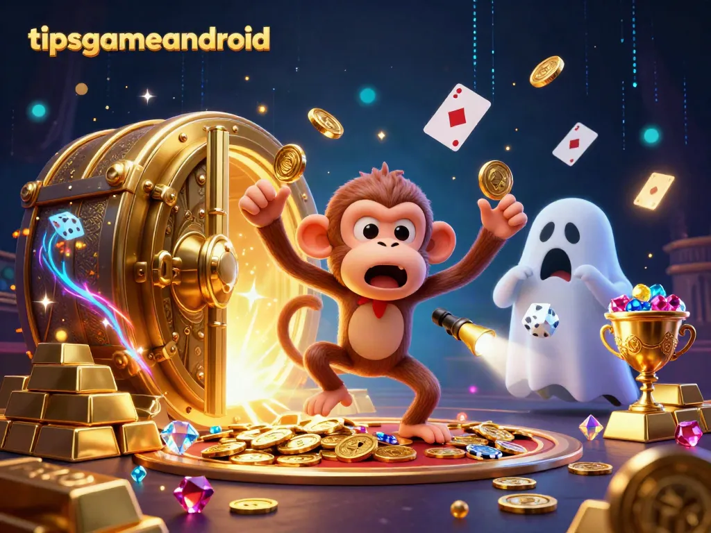 Engage in exciting casino fun with tipsgameandroid, as a mischievous monkey juggles treasures.