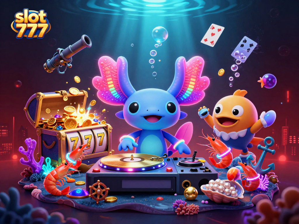 Join the slot 777 adventure as colorful characters celebrate wins with vibrant energy!