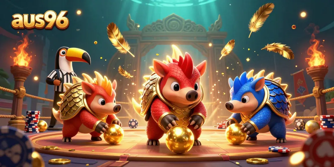 Join the excitement at aus96 with pangolins rolling in gold and poker chips.