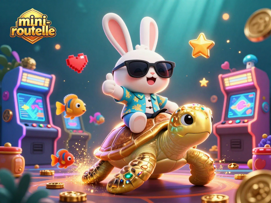Play mini-roulette with luck and excitement in a vibrant and dynamic casino scene.