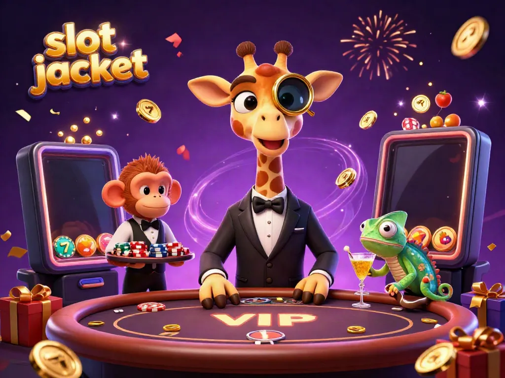 Experience the excitement of hitting a slot jackpot in this vibrant casino illustration.
