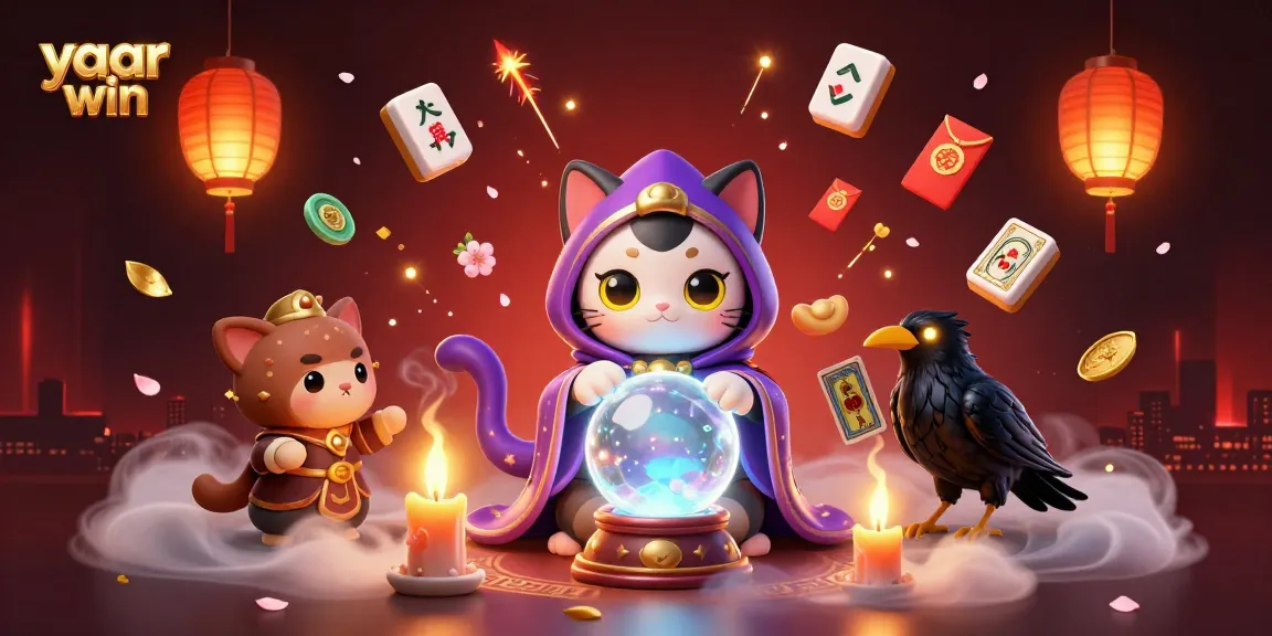 Experience yaar win through a mystical 3D casino scene with vibrant characters and elements