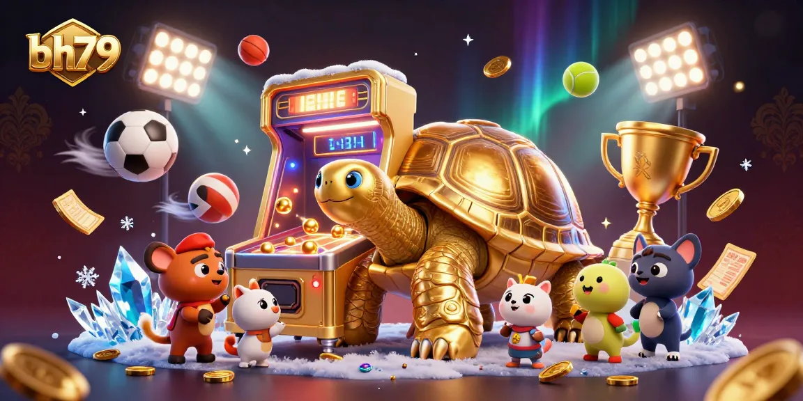 Spin to win with bh79's fun tortoise pinball game and dynamic sports elements!