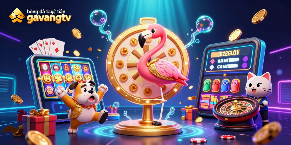 bóng đá trực tuyến gavangtv showcases thrilling game action with festive characters and dazzling winnings.