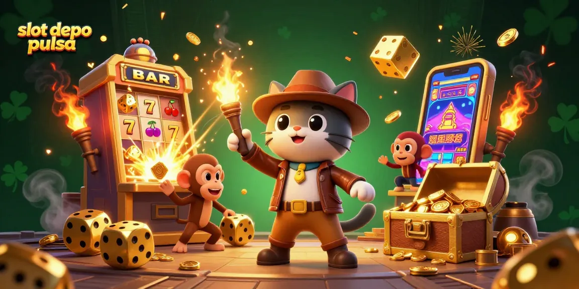 Engage with slot depo pulsa for thrilling jackpot adventures in vibrant casino scenes.